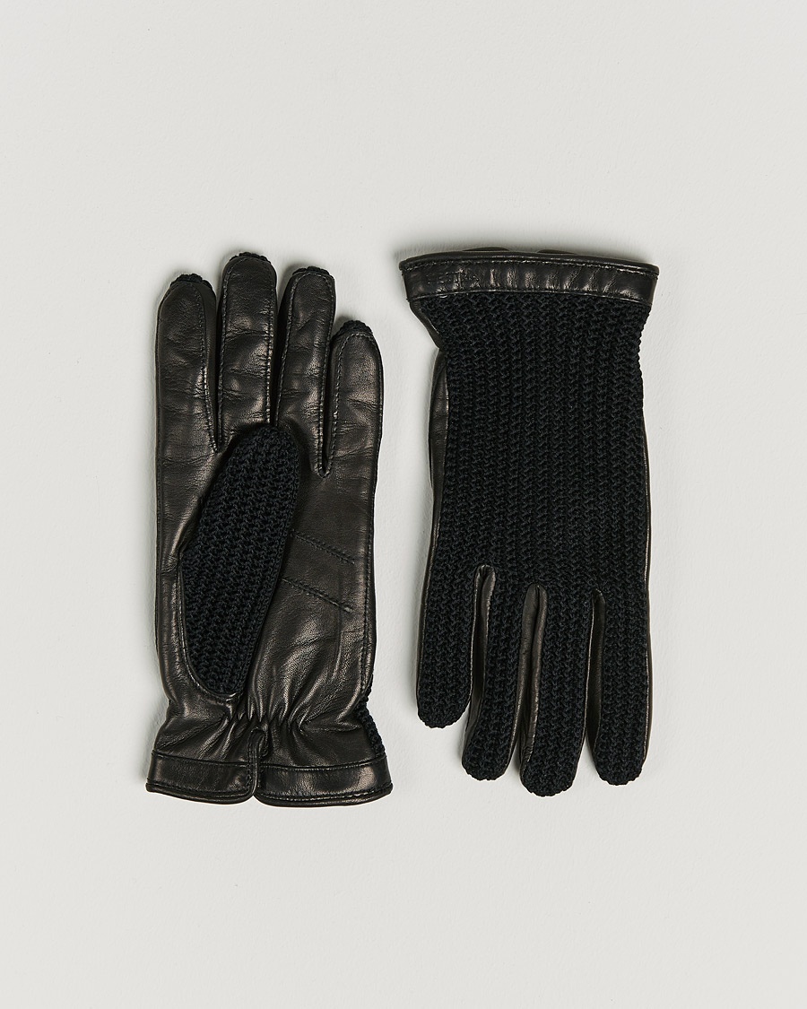 Hestra Adam Crochet Wool Lined Glove Black – Sort