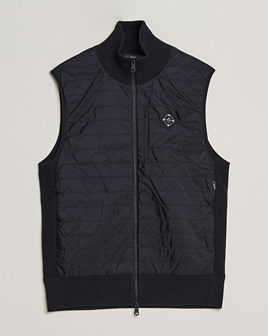 Herre | J.Lindeberg | J.Lindeberg | Becket Knitted Hybrid Zip Vest Black
