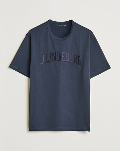 Herre | J.Lindeberg | J.Lindeberg | Camilo Logo T-Shirt Navy