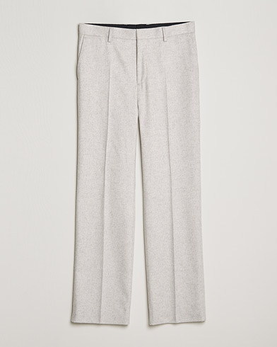 Herre | Flannelsbukser | J.Lindeberg | Ranon Carded Wool Flannel Trousers Micro Chip