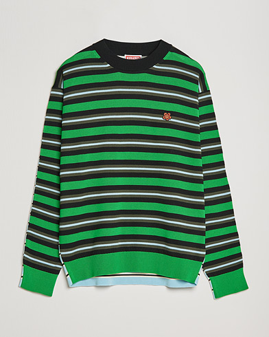 Herre | Trøjer | KENZO | Stripes Wool Knitted Jumper Grass Green