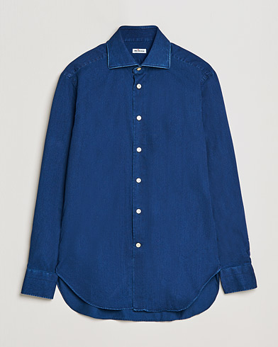 Herre | Denimskjorter | Kiton | Slim Fit Denim Shirt Blue Wash