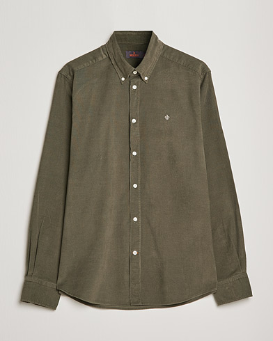 Herre | Fløjlsskjorter | Morris | Douglas Corduroy Button Down Shirt Olive