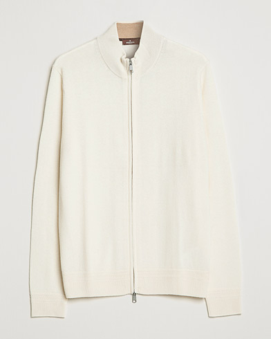 Herre |  | Morris Heritage | Dalton Wool/Cashmere Full Zip  Off White