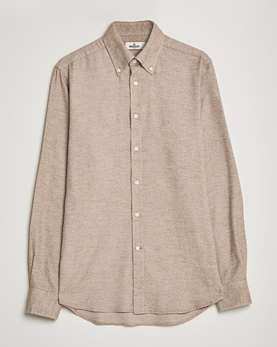 Herre | Flannelskjorter | Morris Heritage | Button Down Flannel Shirt Brown