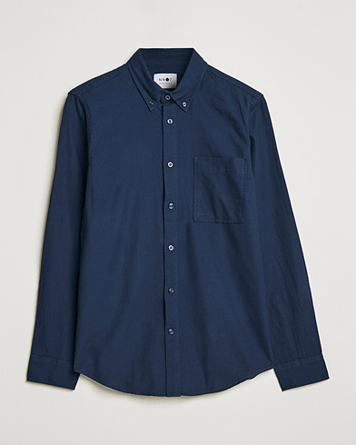 Herre | Flannelskjorter | NN07 | Arne Brushed Flannel Shirt Navy Blue