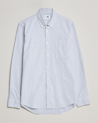 Herre | Skjorter | NN07 | Arne Brushed Striped Shirt Blue/White