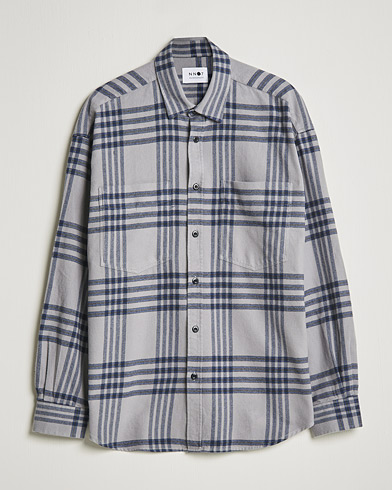 Herre | Skjorter | NN07 | Deon Checked Shirt Grey/Blue