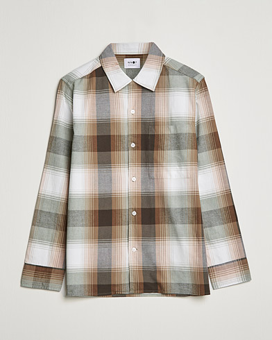 Herre | Skjorter | NN07 | Julio Cotton Checked Shirt Khaki Multi