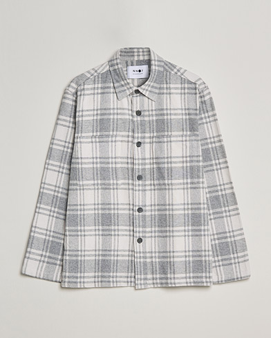 Herre | Skjorter | NN07 | Frode Checked Overshirt Grey Multi
