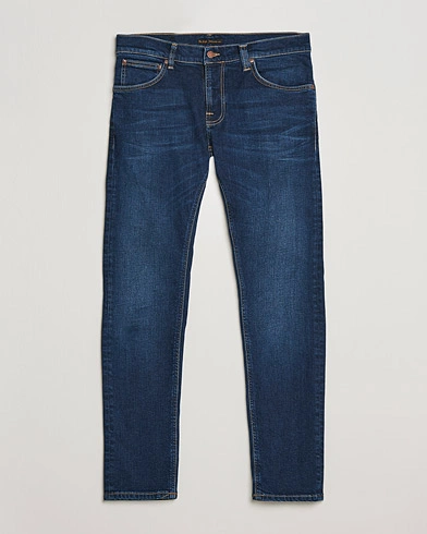 Herre | Blå jeans | Nudie Jeans | Tight Terry Organic Jeans Dark Steel