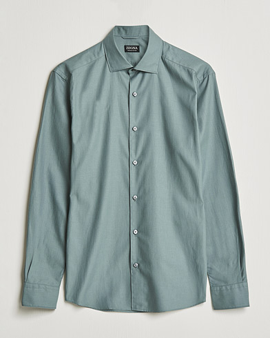 Herre | Skjorte | Zegna | Premium Cotton Shirt Teal