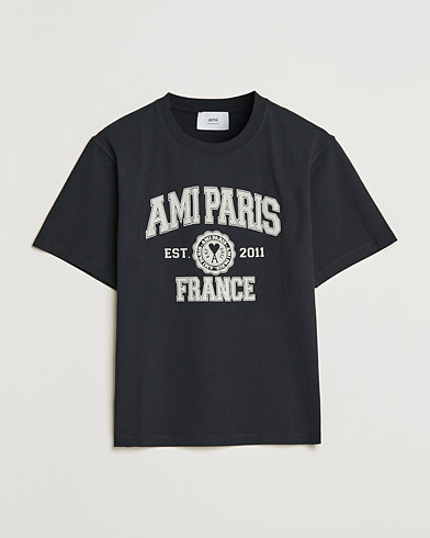 Herre | T-Shirts | AMI | Paris College T-Shirt Black