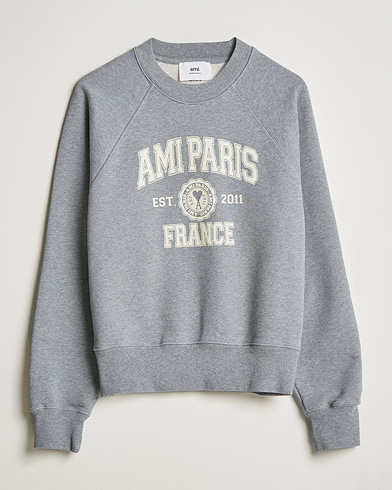 Herre | Grå sweatshirts | AMI | Paris College Sweatshirt Heather Grey