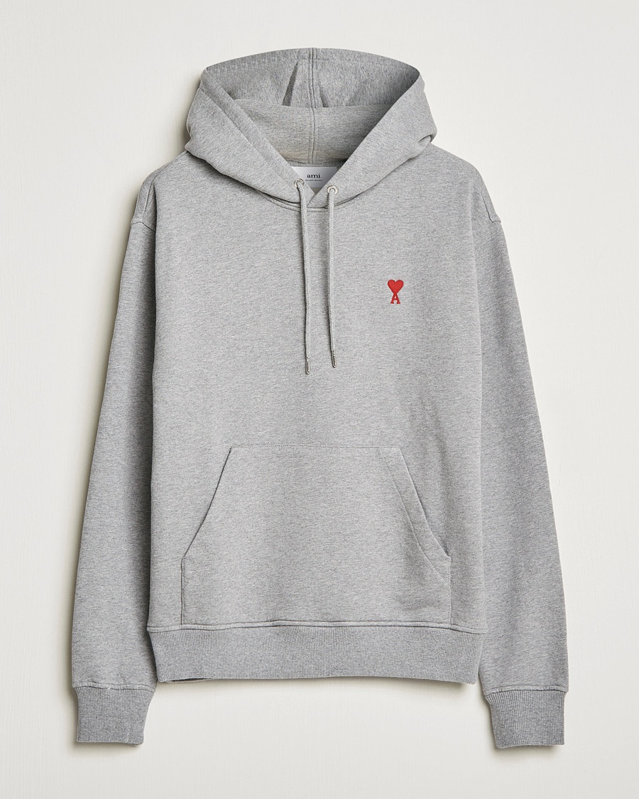 Herre | AMI | AMI | Heart Logo Hoodie Heather Grey