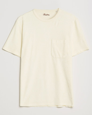 Herre | Udsalg tøj | Stenströms | Towelling Cotton T-Shirt Cream