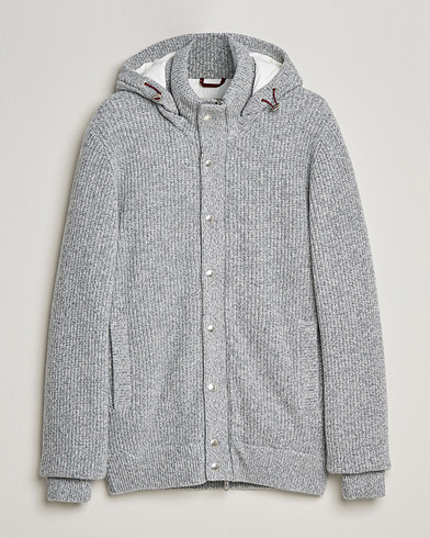 Herre | Brunello Cucinelli | Brunello Cucinelli | Hooded Cashmere Jacket Light Grey