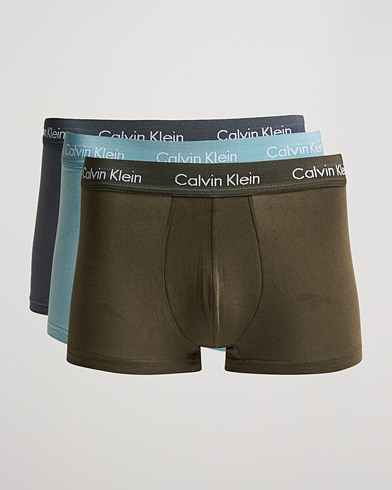 Herre | Calvin Klein | Calvin Klein | Cotton Stretch 3-Pack Low Rise Trunk Grey/Light Grey/Olive