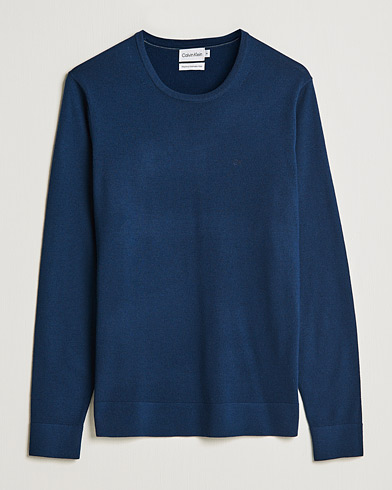 Herre | Pullovers med rund hals | Calvin Klein | Superior Wool Crew Neck Sweater Navy