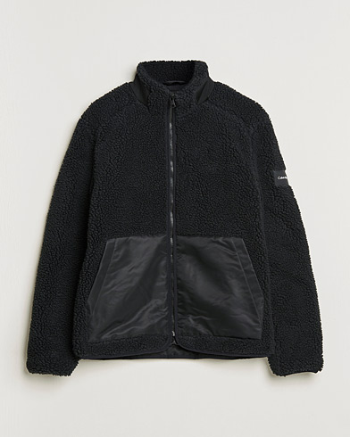 Herre | Fleecetrøjer | Calvin Klein | Teddy Full Zip Sweater Black