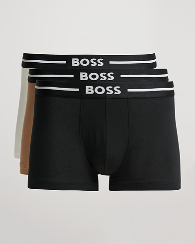 Herre | BOSS | BOSS | 3-Pack Boxer Trunk Beige/White/Black