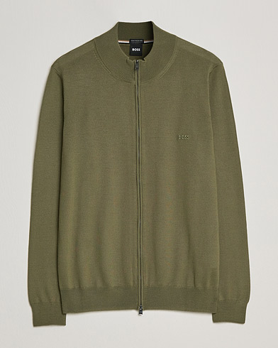 Herre | Zip-trøjer | BOSS | Balonso Full Zip Sweater Open Green