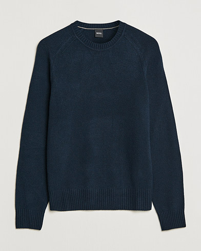 Herre | Strikkede trøjer | BOSS | Lolive Knitted Sweater Dark Blue
