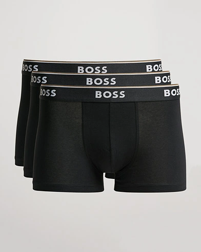 Herre | Boxershorts | BOSS | 3-Pack Trunk Boxer Shorts Black