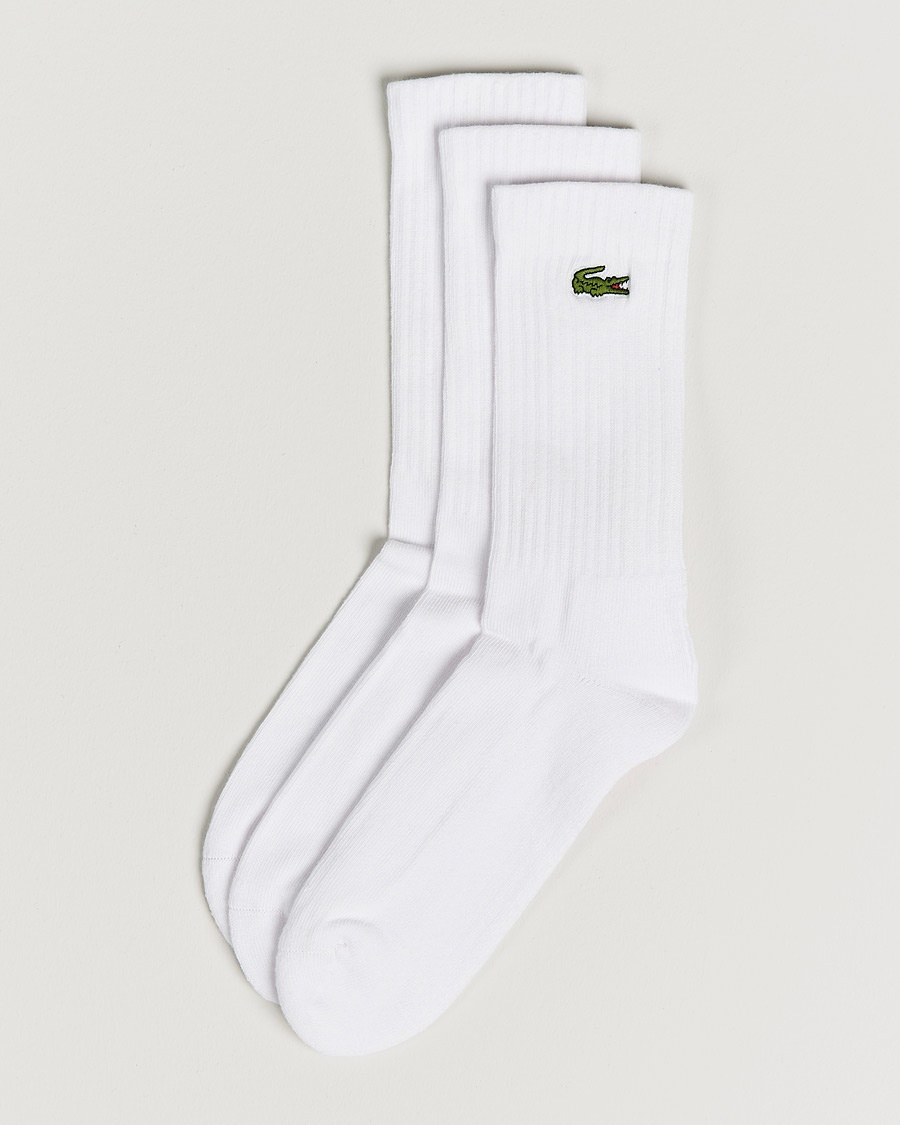 Lacoste Sport 3-Pack Sport Socks White – Hvid