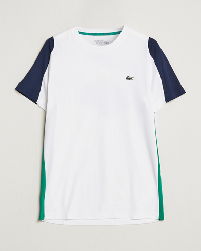 Herre | Lacoste | Lacoste Sport | Performance Crew Neck T-Shirt White/Navy Blue