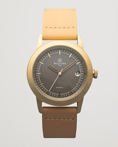 Herre | Fine watches | Skultuna | 37mm Automatic Brass Grey Dail