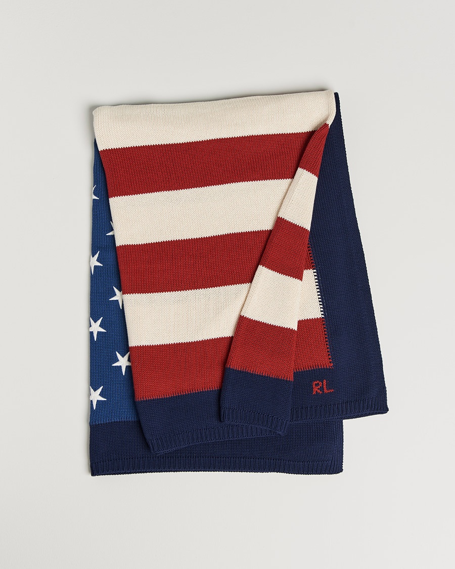 Herre | | Ralph Lauren Home | RL Flag 54x72 Cotton Throw Navy