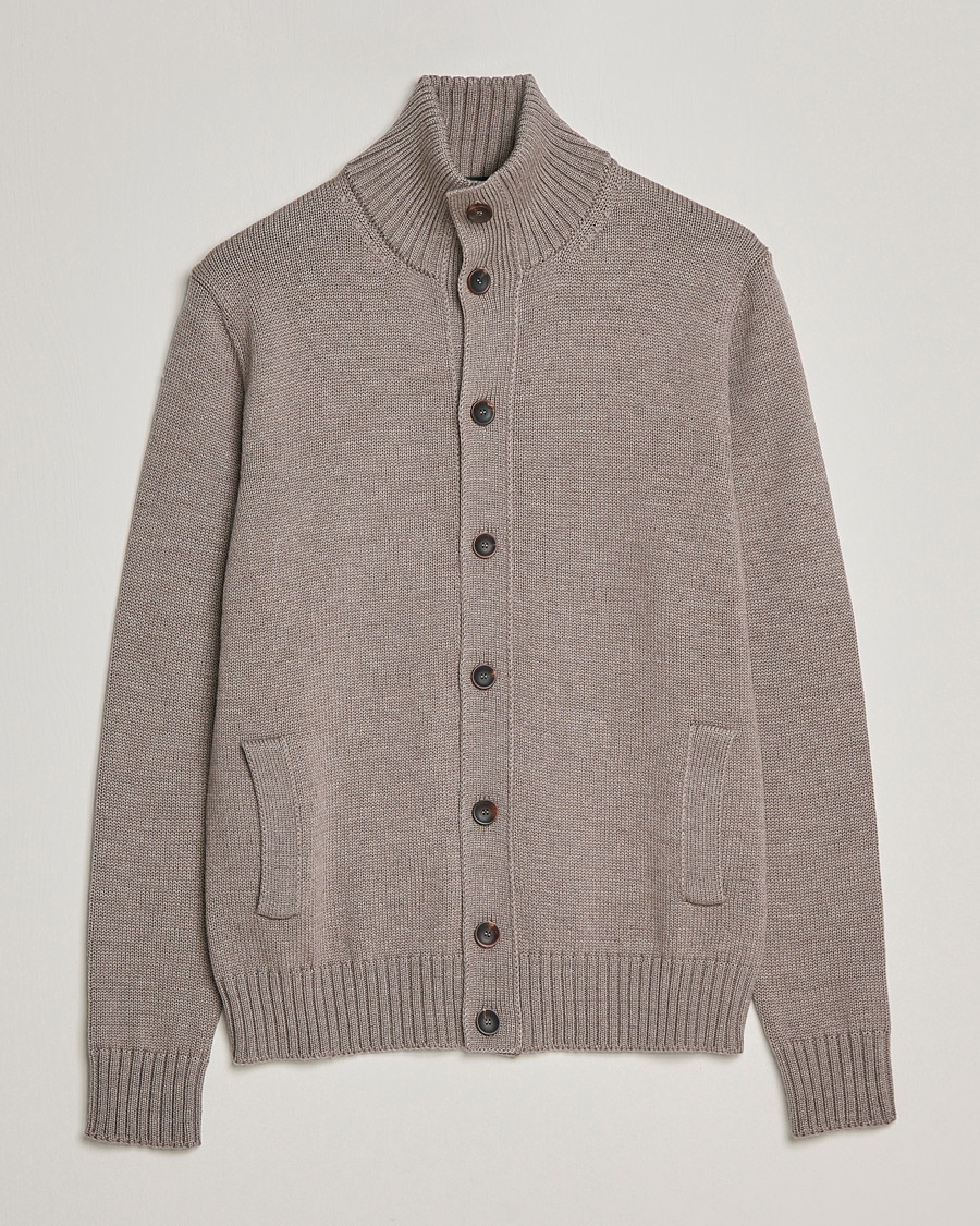 Herre | Loyalitetstilbud | Zanone | Virgin Merino Wool Chioto Cardigan Beige