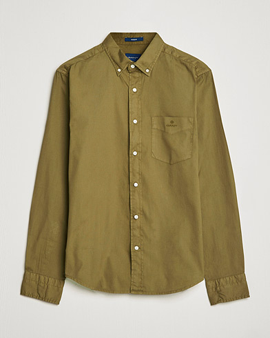 Herre | Oxfordskjorter | GANT | Regular Fit Garment Dyed Oxford Shirt Hunter Green