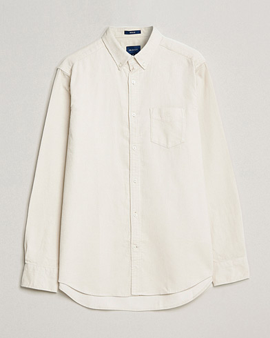 Herre | Fløjlsskjorter | GANT | Regular Fit Corduroy Shirt Putty