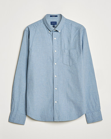 Herre | Flannelskjorter | GANT | Regular Fit Flannel Shirt Atlantic Sea