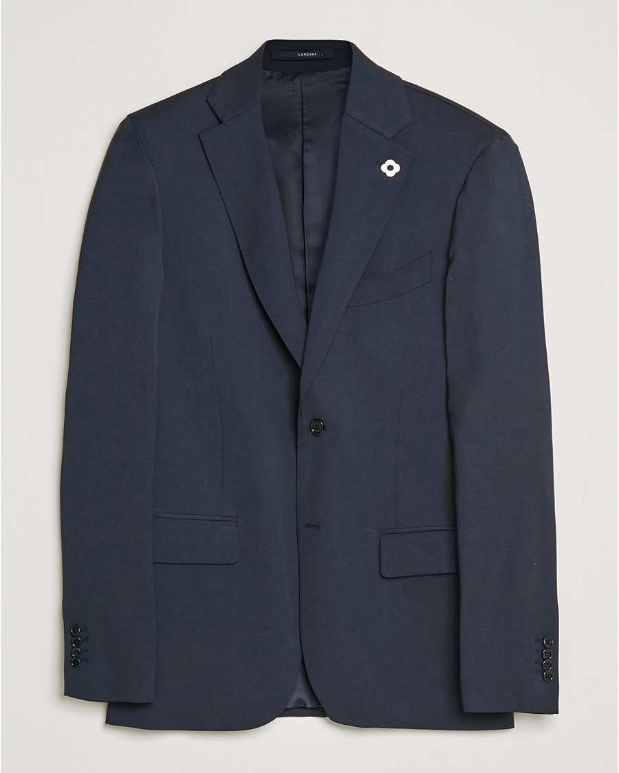Lardini Two Button Wool Blazer Navy – Blå