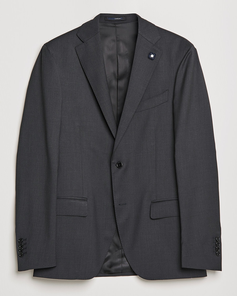 Lardini Two Button Wool Blazer Grey – Grå
