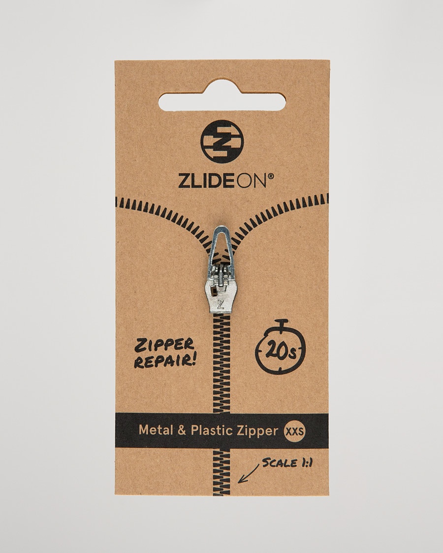 ZlideOn Normal Plastic & Metal Zipper Silver XXS – Sølv
