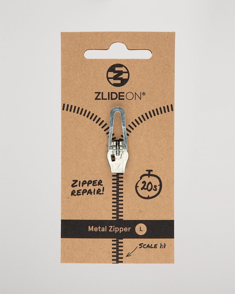 ZlideOn Normal Metal Zipper Silver L – Sølv