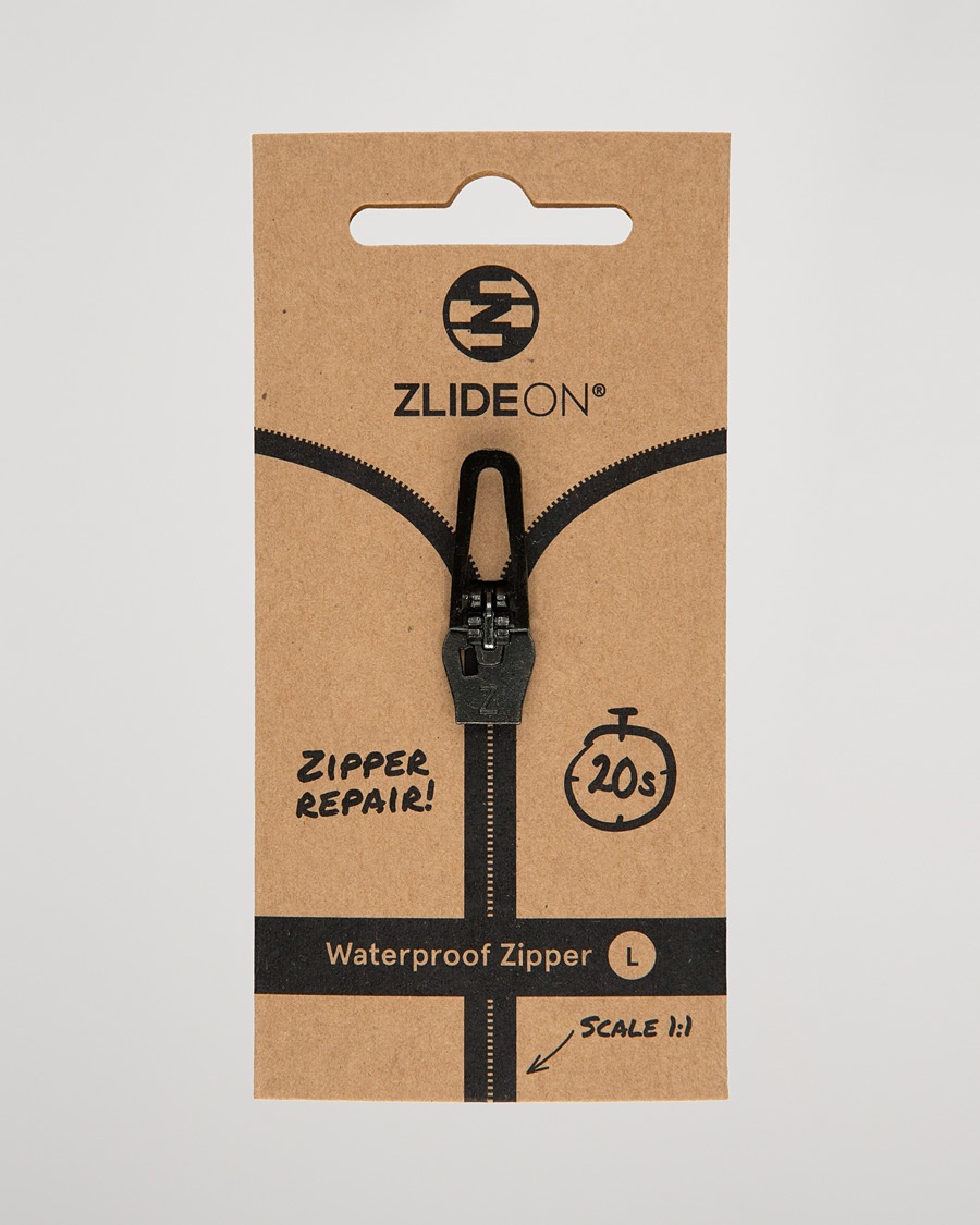 ZlideOn Waterproof Zipper Black L – Sort