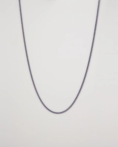 Herre | Tilbehør | Tom Wood | Curb Chain Slim Necklace Silver
