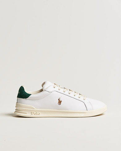 Herre | Preppy Authentic | Polo Ralph Lauren | Heritage Court II Leather Sneaker White/College Green