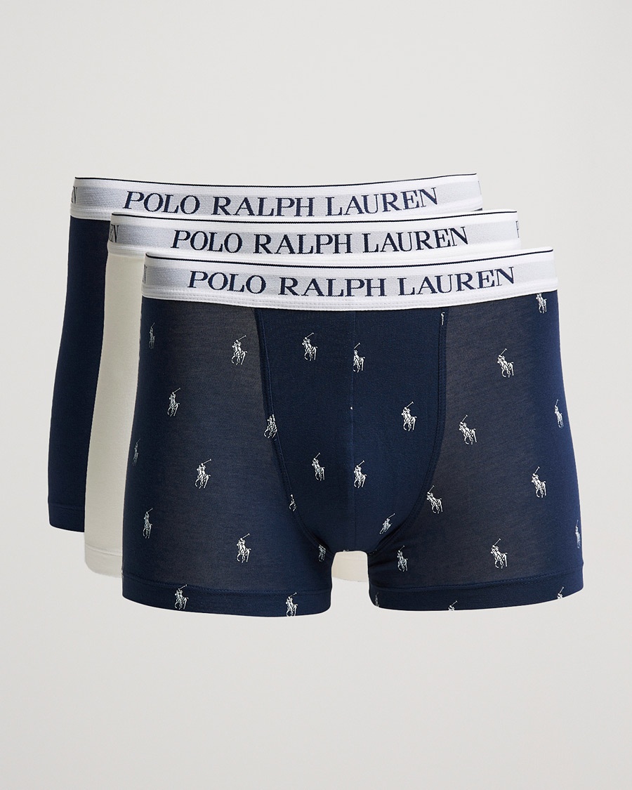 Polo Ralph Lauren 3-Pack Trunk Navy/White/Navy – Blå