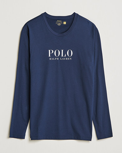 Herre | Langærmede t-shirts | Polo Ralph Lauren | Liquid Cotton Logo Long Sleeve Tee Cruise Navy