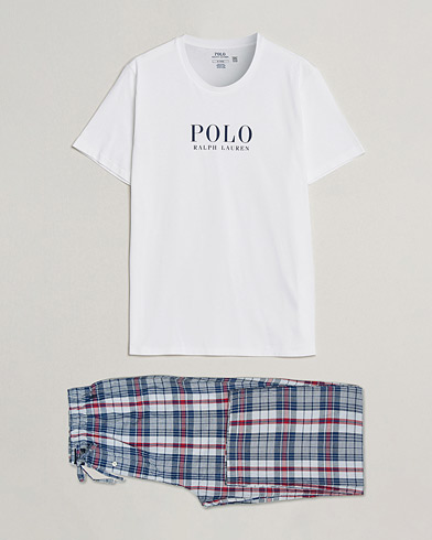 Herre | Pyjamas & Morgenkåber | Polo Ralph Lauren | Cotton Checked Pyjama Set White/Red