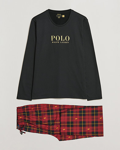 Herre | Pyjamas & Morgenkåber | Polo Ralph Lauren | Cotton Checked Pyjama Set Black/Red
