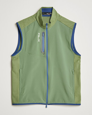 Herre | Vest | RLX Ralph Lauren | Techy Terry Vest Cargo Green/Light Navy