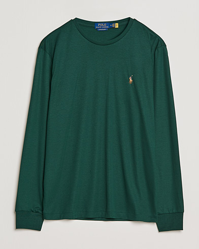 Herre | Langærmede t-shirts | Polo Ralph Lauren | Luxury Pima Cotton Long Sleeve Tee College Green