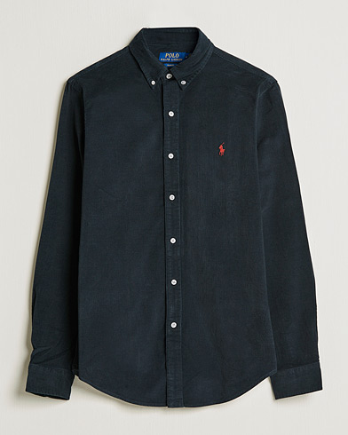 Herre | Fløjlsskjorter | Polo Ralph Lauren | Slim Fit Corduroy Shirt Black